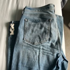Loft Skinny Crop Jean w/braided ties on ankles